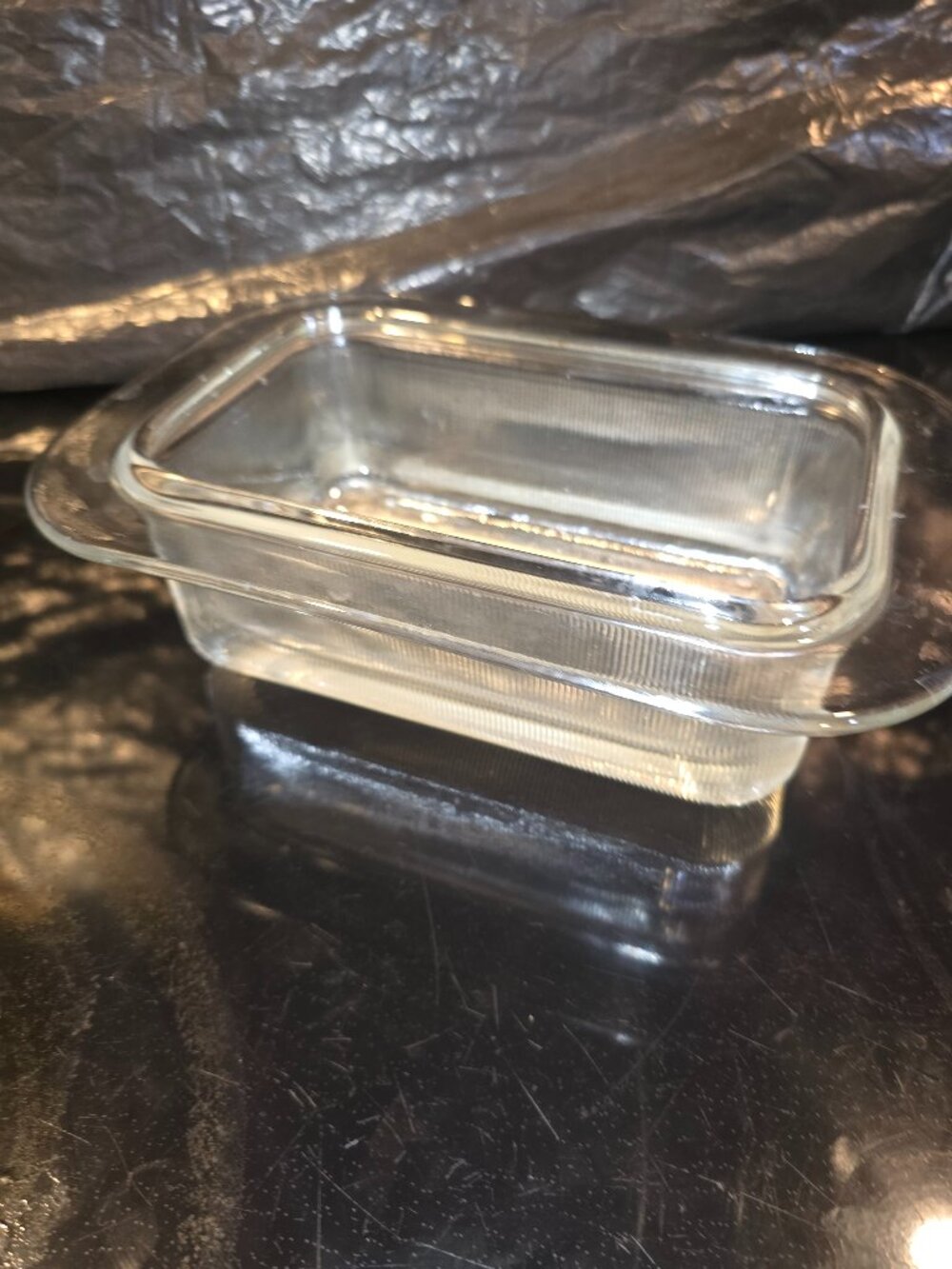 Loaf Pan Heller Ribbed Glass Design by Massimo & Lolla Vignelli 9.5" USA Vintage